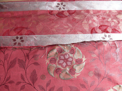 S Harris "tobago" Silk Lampas Deep Red Art Deco MSRP USD 188+/Y