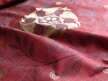 S Harris "tobago" Silk Lampas Deep Red Art Deco MSRP USD 188+/Y