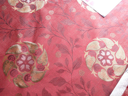 S Harris "tobago" Silk Lampas Deep Red Art Deco MSRP USD 188+/Y