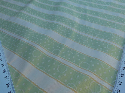 By Yard Scalamandre Reveillon Rigato Verde Green Silk Jacquard Colony From Italy MSRP USD 405/Y