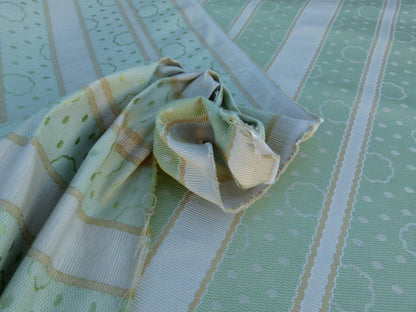 By Yard Scalamandre Reveillon Rigato Verde Green Silk Jacquard Colony From Italy MSRP USD 405/Y