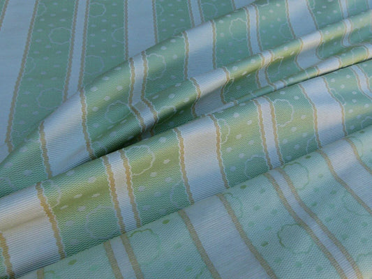 By Yard Scalamandre Reveillon Rigato Verde Green Silk Jacquard Colony From Italy MSRP USD 405/Y