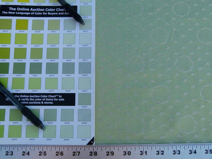 By Yard Scalamandre Reveillon Unito Verde Green Silk Jacquard From Italy Colony MSRP USD 405/Y