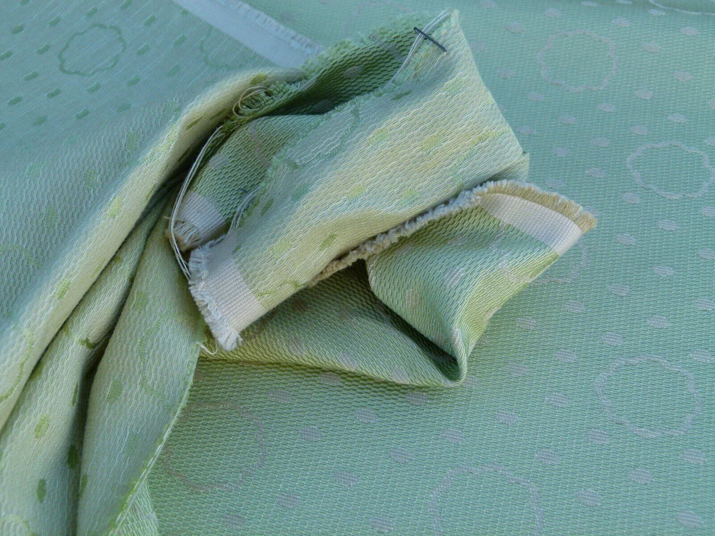 By Yard Scalamandre Reveillon Unito Verde Green Silk Jacquard From Italy Colony MSRP USD 405/Y