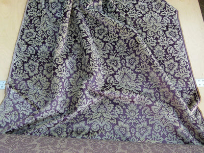 Scalamandre Audrey Cut Velvet Linen Purple Renaissance Artichoke Rose MSRP USD 427/Y