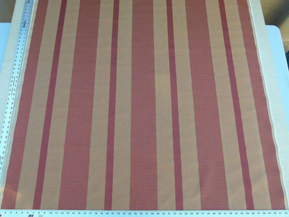 By Yard Montes Stripe In Rust Red Gold Silk Jarquard MSRP USD 228/y Grey Watkins Rust (backed)