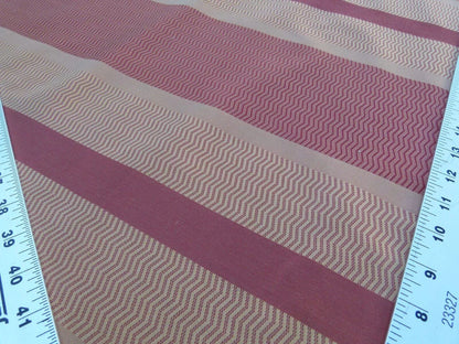 By Yard Montes Stripe In Rust Red Gold Silk Jarquard MSRP USD 228/y Grey Watkins Rust (backed)