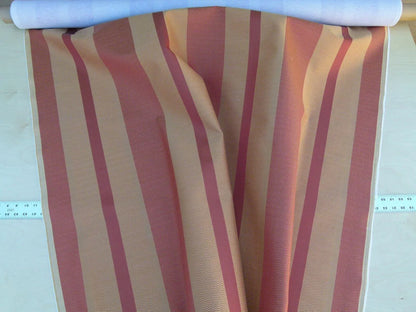 By Yard Montes Stripe In Rust Red Gold Silk Jarquard MSRP USD 228/y Grey Watkins Rust (backed)