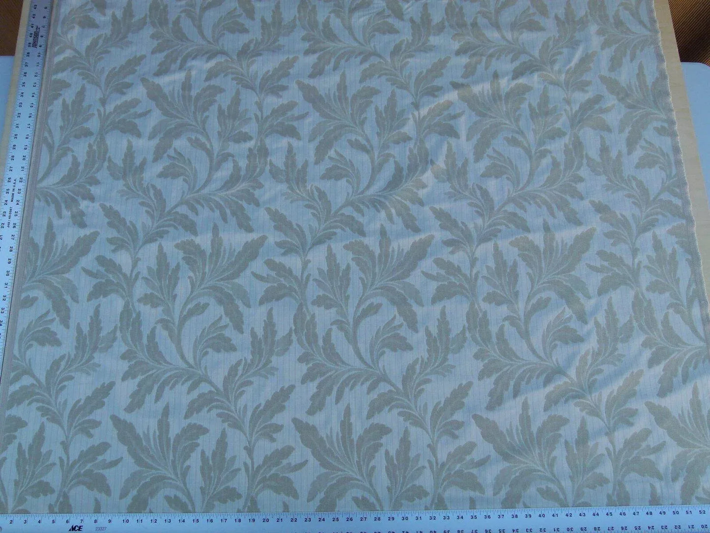By Yard Scalamandre Cordoba Beige Foliage Damask Grey Watkins MSRP USD 176/Y (reversible)