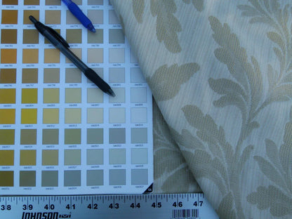 By Yard Scalamandre Cordoba Beige Foliage Damask Grey Watkins MSRP USD 176/Y (reversible)