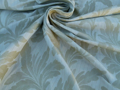 By Yard Scalamandre Cordoba Beige Foliage Damask Grey Watkins MSRP USD 176/Y (reversible)
