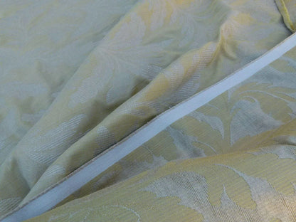 By Yard Scalamandre Cordoba Old Gold Chenille Woven Foliage Acanthus MSRP USD 176/Y  Grey Watkins