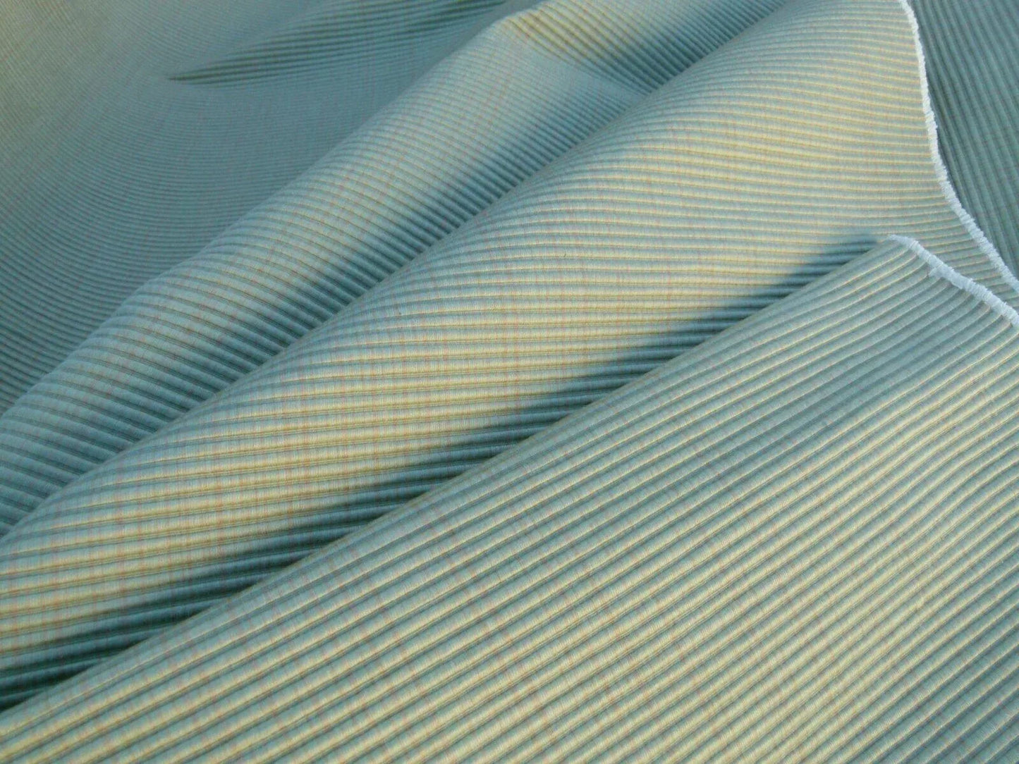 By Yard Scalamandre Oakley Tan Striae On Sage Old World Weavers MSRP USD 264/Y