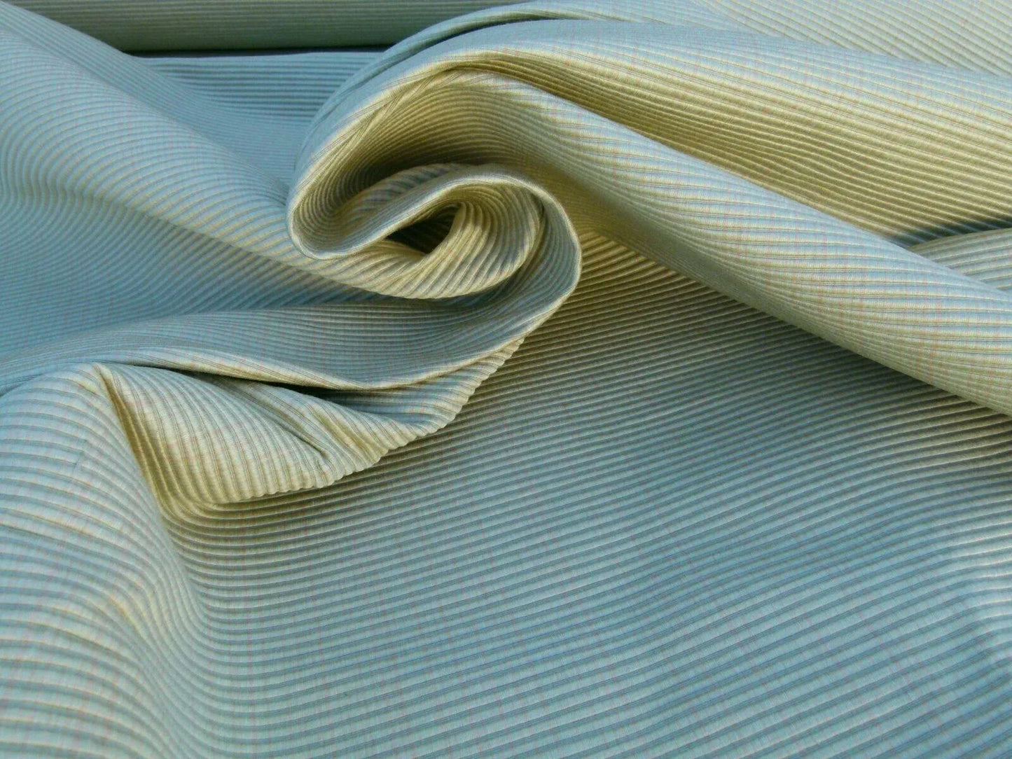 By Yard Scalamandre Oakley Tan Striae On Sage Old World Weavers MSRP USD 264/Y