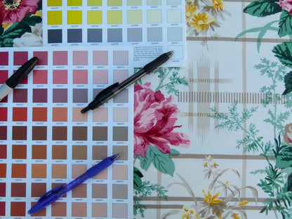 By Yard Scalamandre Eugenie Multi Yellow Chintz Tromp D’oeil Satin Sache Rose Garland MSRP USD 288/Yd