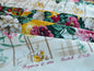 By Yard Scalamandre Eugenie Multi Yellow Chintz Tromp D’oeil Satin Sache Rose Garland MSRP USD 288/Yd
