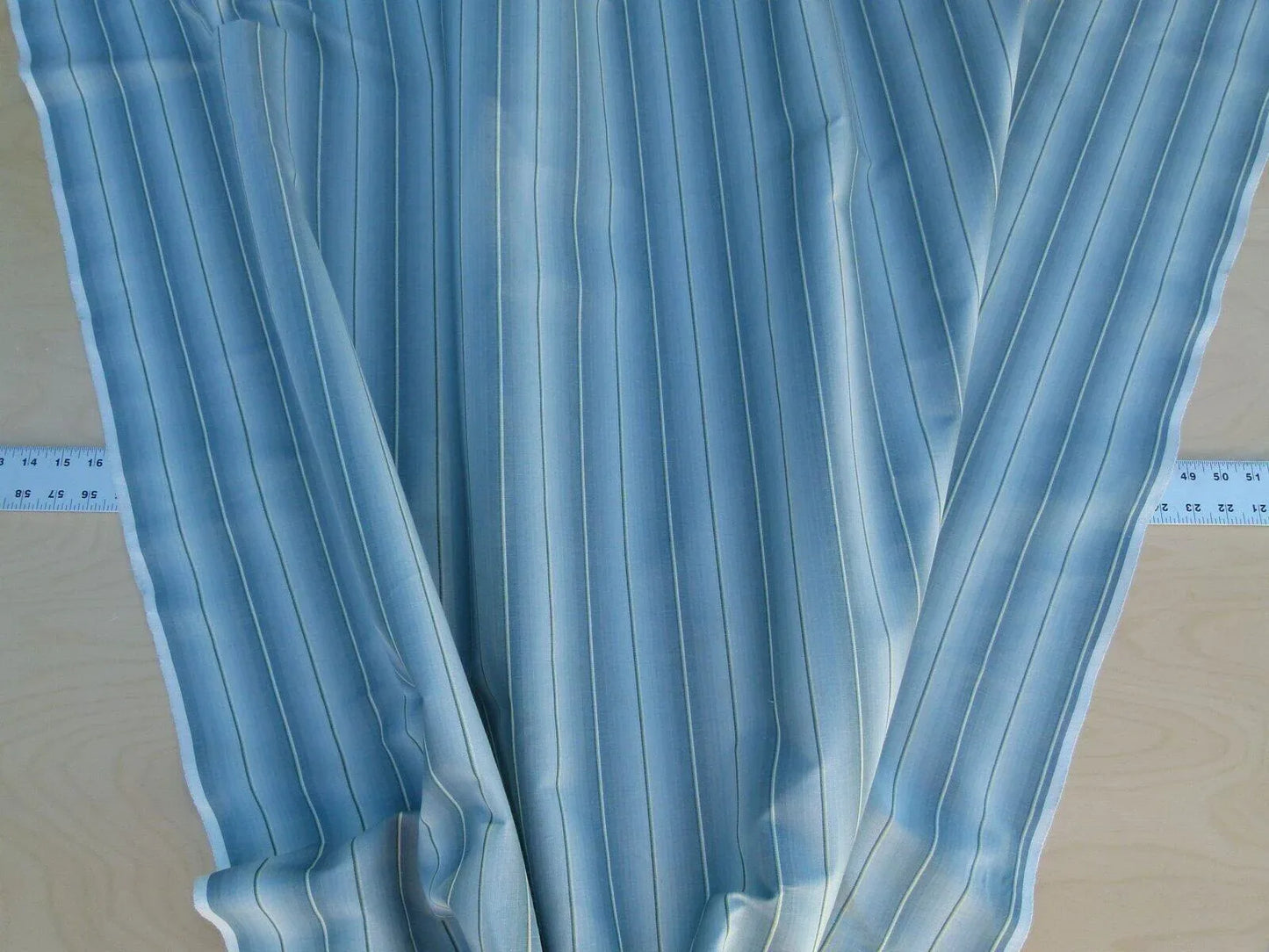 By Yard Scalamandre Old World Weavers Lindy Aqua Stripe Linen Cotton Woven MSRP USD 124/Y