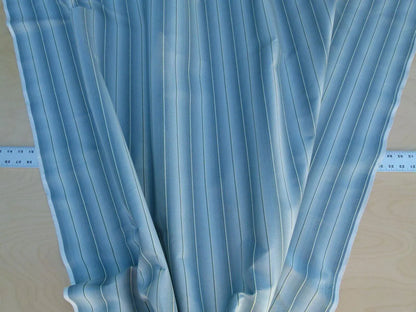 By Yard Scalamandre Old World Weavers Lindy Aqua Stripe Linen Cotton Woven MSRP USD 124/Y