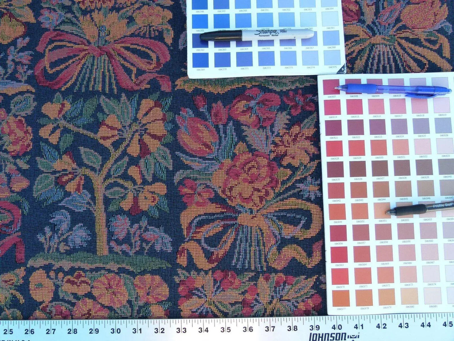 By Yard Scalamandre Riquardi Drk Multi Colors Old World Weavers Pear Tree Tapestry MSRP USD 256/Y