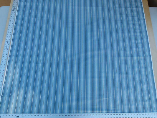By Yard Scalamandre  Old World Weavers Lindy Blue Stripe Linen Cotton Woven MSRP USD 124/Y