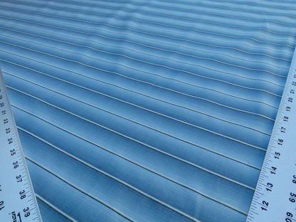 By Yard Scalamandre  Old World Weavers Lindy Blue Stripe Linen Cotton Woven MSRP USD 124/Y