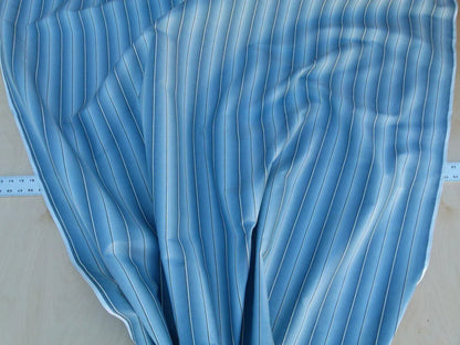By Yard Scalamandre  Old World Weavers Lindy Blue Stripe Linen Cotton Woven MSRP USD 124/Y