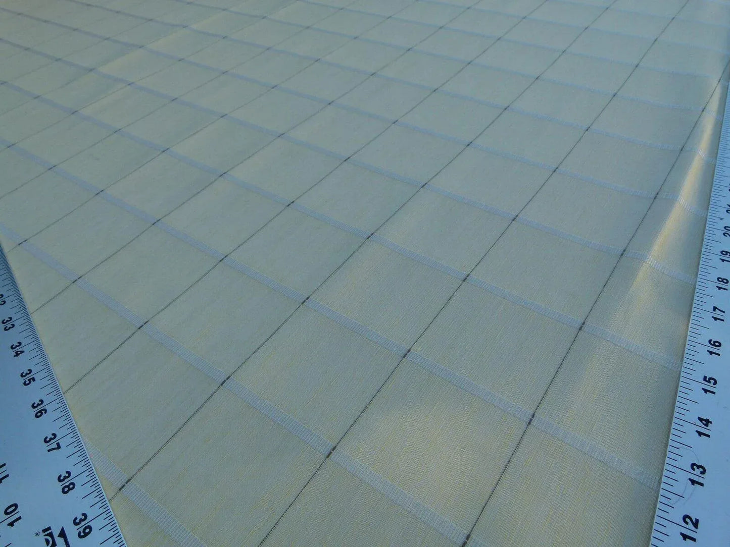 Scalamandre Jackson Square Cream Watkins Silk Linen Plaid MSRP USD 112/Y