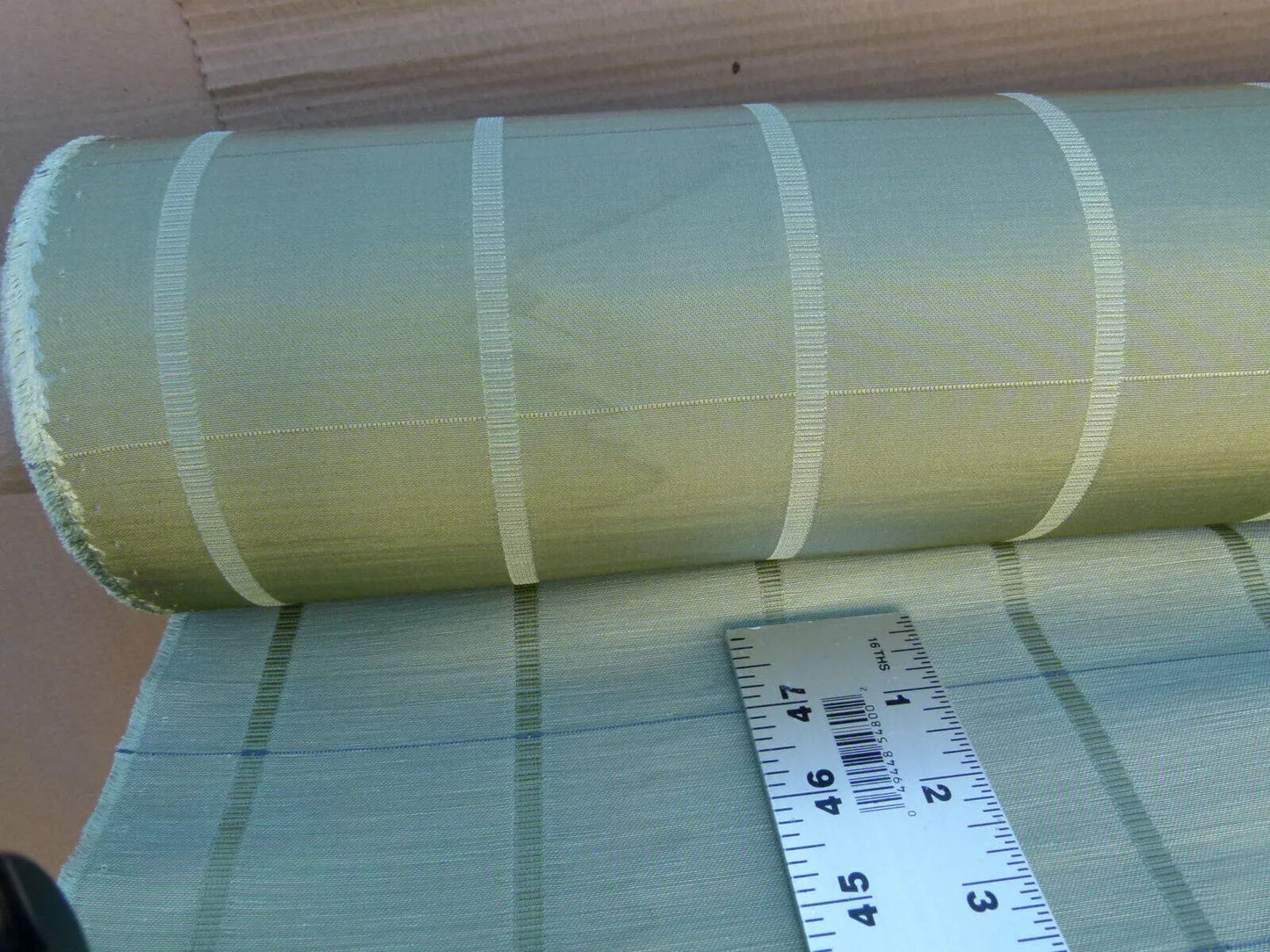 Scalamandre Jackson Square Pine Green Watkins Silk Linen Plaid MSRP USD 112/Y 41"wide