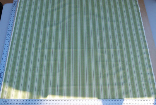 By Yard Scalamandre Old World Weavers Lindy Green Stripe Linen Cotton Woven MSRP USD 124/Y