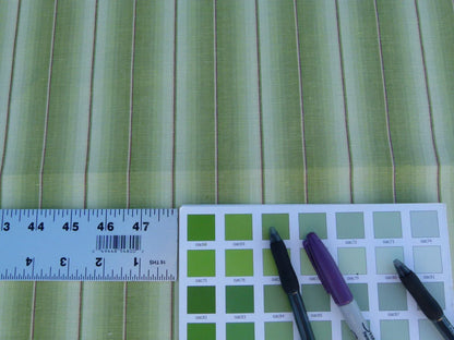 By Yard Scalamandre Old World Weavers Lindy Green Stripe Linen Cotton Woven MSRP USD 124/Y
