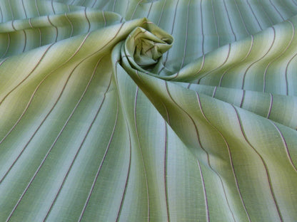 By Yard Scalamandre Old World Weavers Lindy Green Stripe Linen Cotton Woven MSRP USD 124/Y