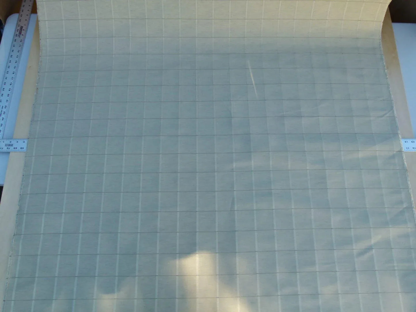 Scalamandre Jackson Square Taupe Beige Watkins Silk Linen Plaid MSRP USD 112/Y