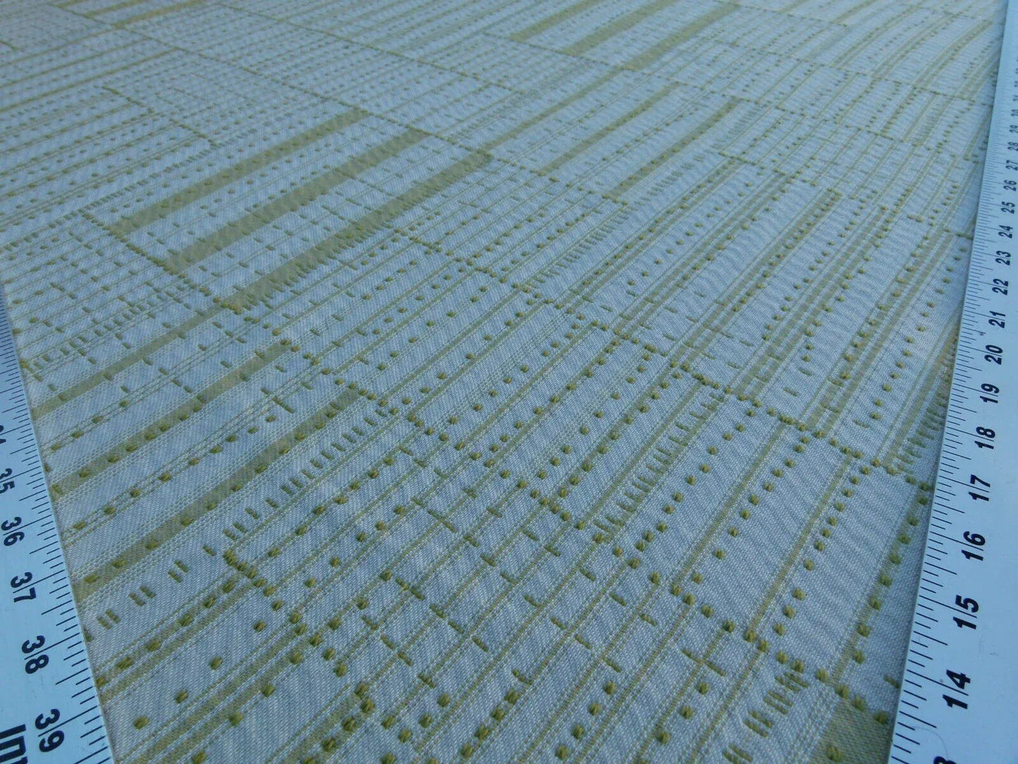 Scalamandre "a Stitch In Time" Green  Old World Weavers Arts &amp; Crafts Cotton Green Trompe-l'œil