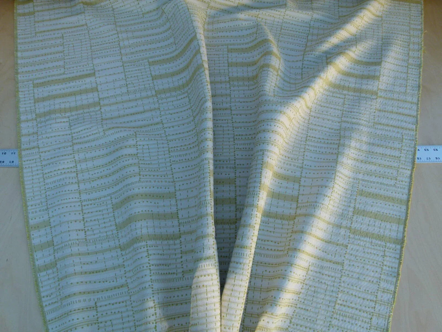Scalamandre "a Stitch In Time" Green  Old World Weavers Arts &amp; Crafts Cotton Green Trompe-l'œil