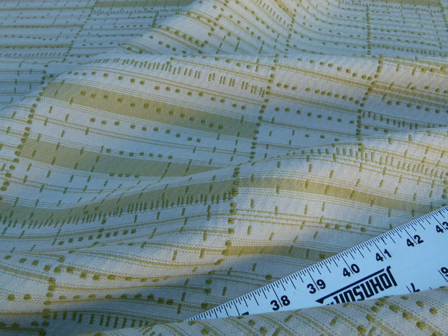 Scalamandre "a Stitch In Time" Green  Old World Weavers Arts &amp; Crafts Cotton Green Trompe-l'œil