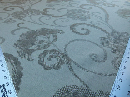 Scalamandre Slovenia Grey Watkins Taupe Big Flower Chenille Heavy! Old World Weavers MSRP USD 290/Y