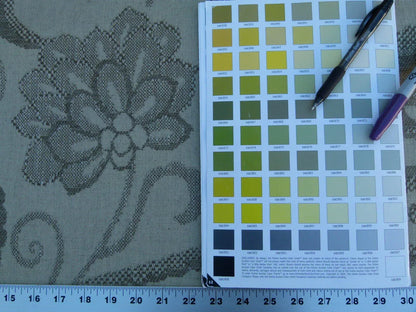 Scalamandre Slovenia Grey Watkins Taupe Big Flower Chenille Heavy! Old World Weavers MSRP USD 290/Y