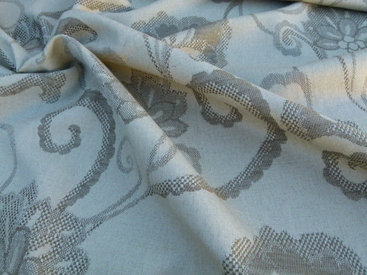 Scalamandre Slovenia Grey Watkins Taupe Big Flower Chenille Heavy! Old World Weavers MSRP USD 290/Y
