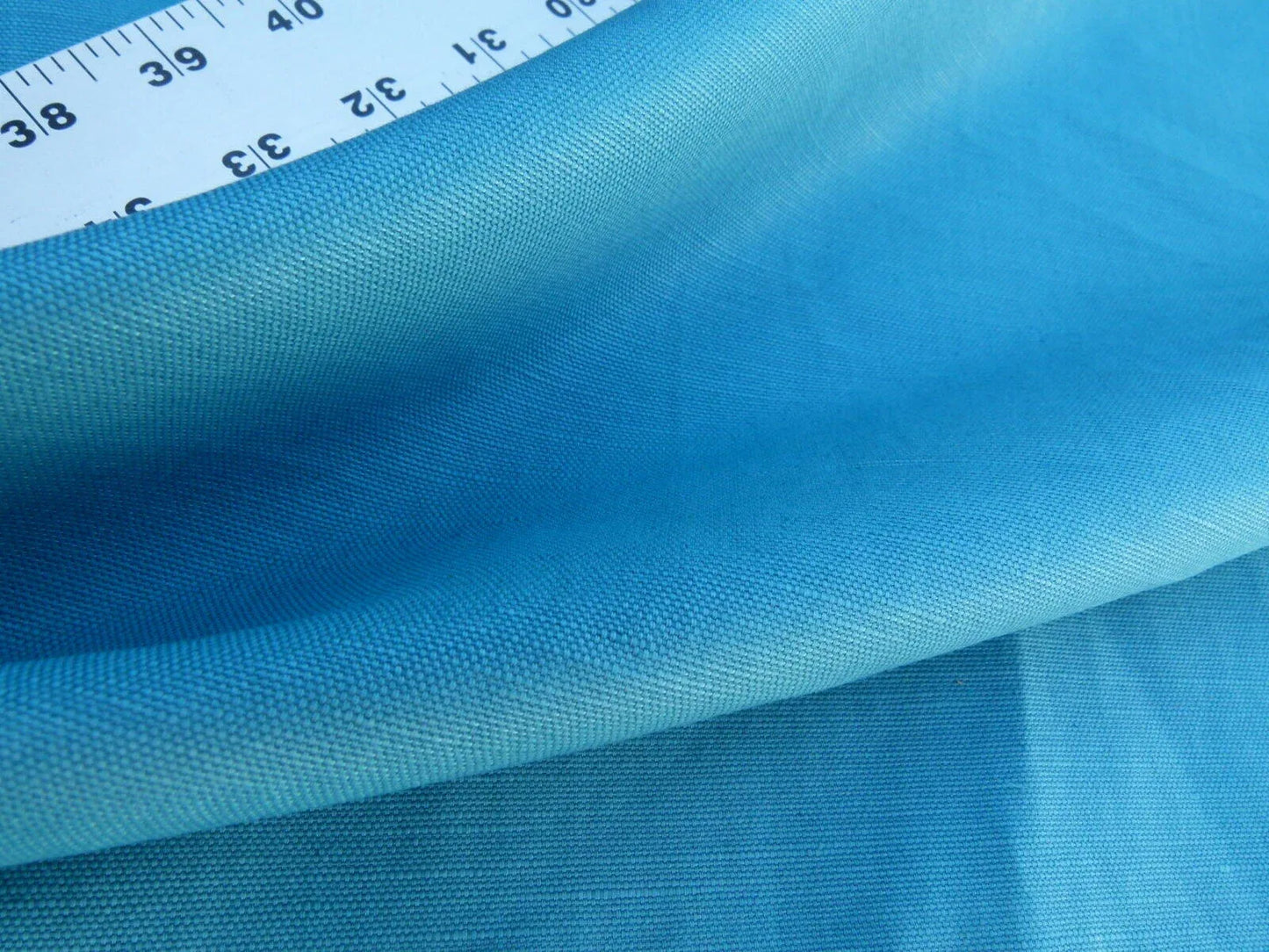 Scalamandre Gloss Turchese Green Blue Aqua Cotton Linen Blend MSRP USD 90/Y Old World Weavers