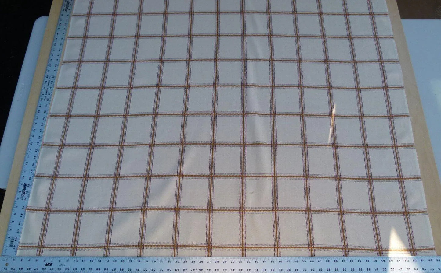 Scalamandre Rhumba Fonthill Tangerine/brown Heavy Wool Cotton Plaid Old World Weavers MSRP USD 264/Y