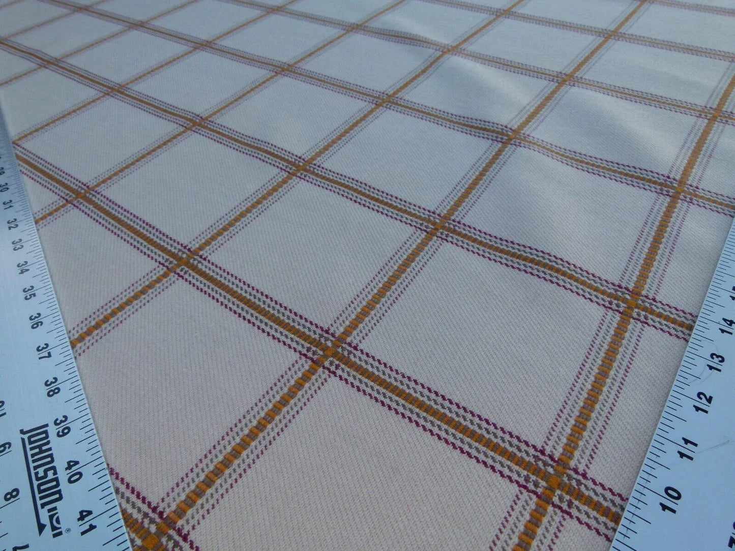 Scalamandre Rhumba Fonthill Tangerine/brown Heavy Wool Cotton Plaid Old World Weavers MSRP USD 264/Y