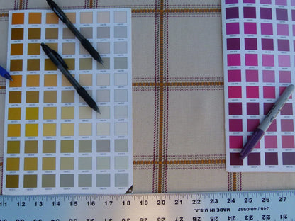 Scalamandre Rhumba Fonthill Tangerine/brown Heavy Wool Cotton Plaid Old World Weavers MSRP USD 264/Y