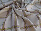Scalamandre Rhumba Fonthill Green Gold Purple Heavy Wool Cotton Plaid Old World Weavers MSRP USD 264/Y