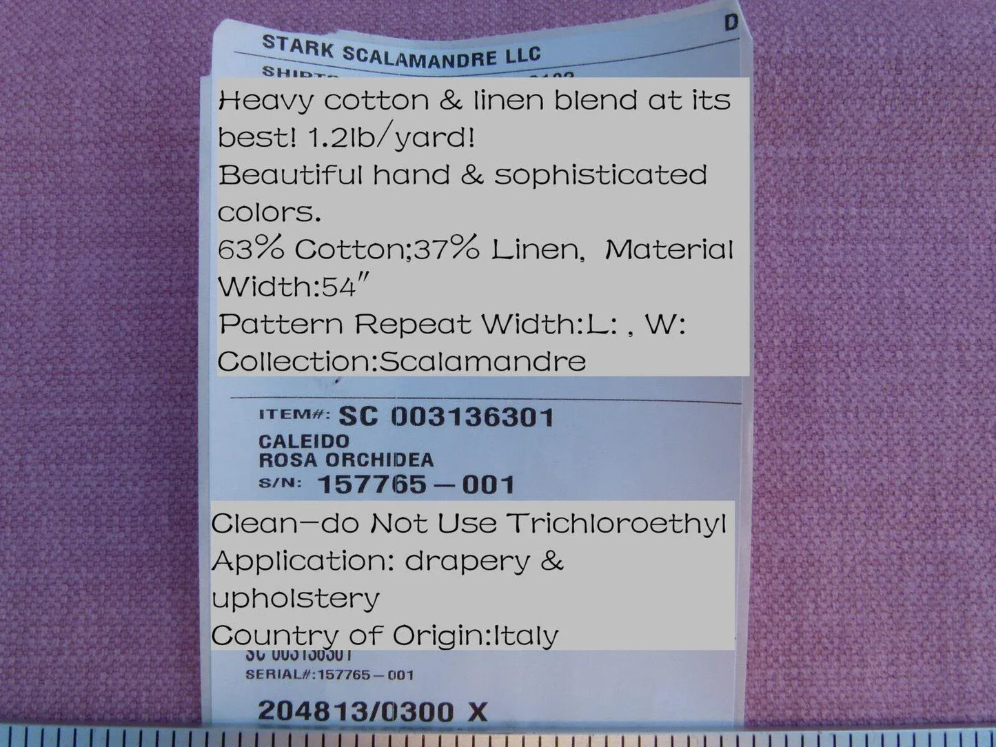 Scalamandre Caleido Rosa Orchidea Pink Orchid Old World Weavers Heavy MSRP USD 120/y