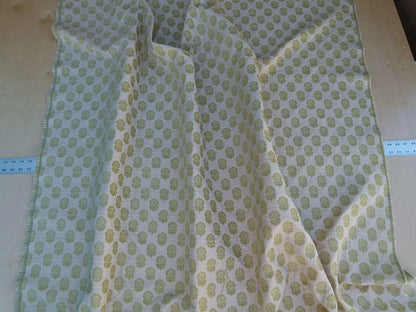 Scalamandre Fez Moss Green Mini Flowers Tree Crest Cotton Linen Chenille Fonthill Old World Weavers MSRP USD 208/Y