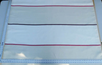 Scalamandre  Dorabella Garnet  Red Purple Stripe On White Silk Organza Old World Weavers MSRP USD 244/yard