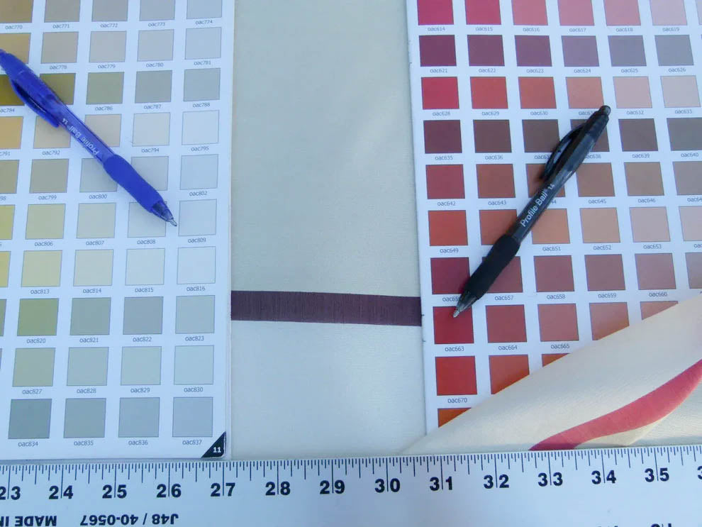 Scalamandre  Dorabella Garnet  Red Purple Stripe On White Silk Organza Old World Weavers MSRP USD 244/yard