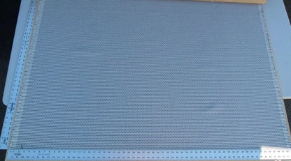 1.3Y Scalamandre Maia Grey Watkins Pewter Silver Blue Chenille MSRP USD 178/yard (Defects)