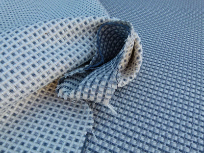 1.3Y Scalamandre Maia Grey Watkins Pewter Silver Blue Chenille MSRP USD 178/yard (Defects)