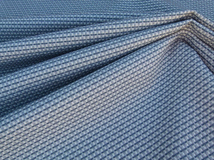 1.3Y Scalamandre Maia Grey Watkins Pewter Silver Blue Chenille MSRP USD 178/yard (Defects)
